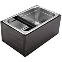 Jacksking Coffee Knock Box- Acero Inoxidable Coffee Grounds Pulpa Contenedor Café exprés Cubo de Basura Contenedor de…